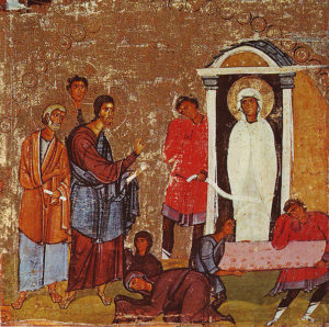 Воскрешение Лазаря. Синай, монастырь Св. Екатерины, XII в.