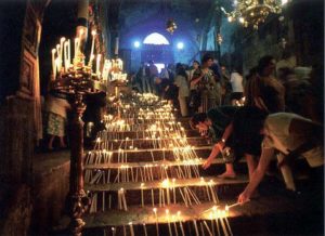Праздник Успения Пресвятой Богородицы с особой торжественностью совершается в Гефсимании, на месте Ее погребения