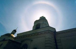 Радуга над храмом в день прославления святого Павла Таганрогского
