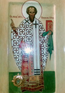 Икона (с мощевиком) священномученика Климента, папы Римского