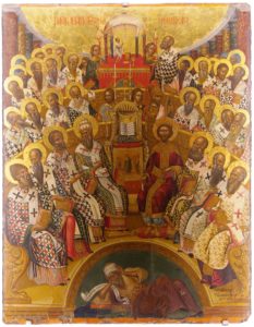 Первый Вселенский Собор, созванный византийским императором Константином в 325 г. в городе Никее