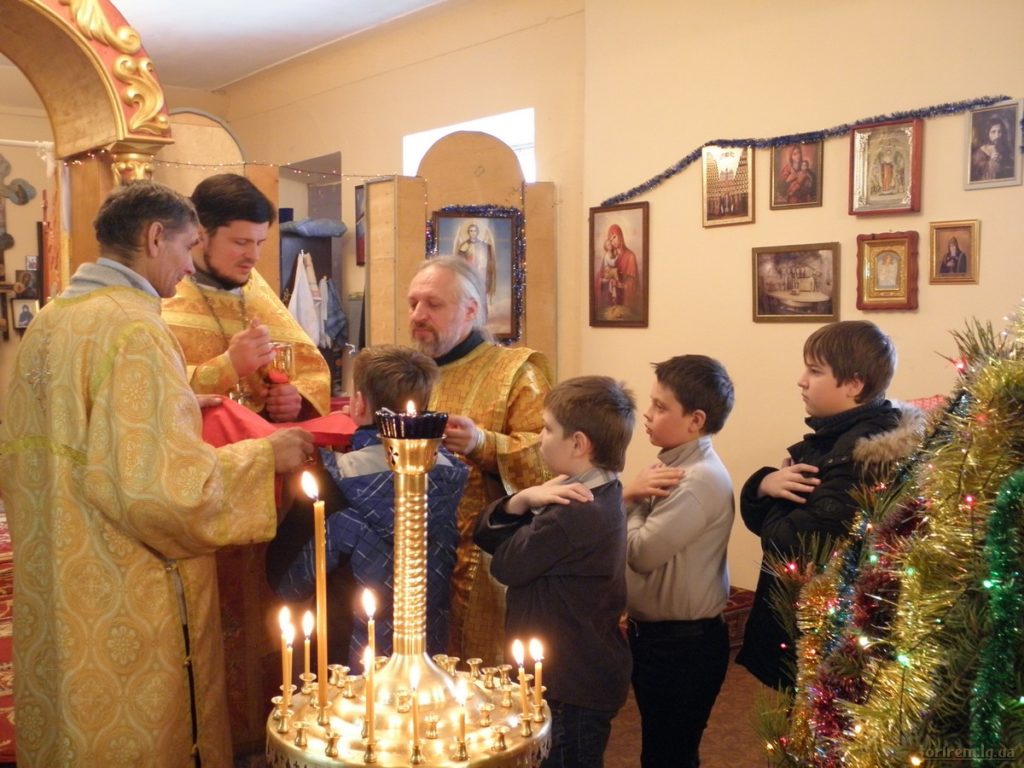 Причащение на Праздничной Рожественской Литургии, 7.01.2015